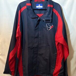 Reebok NFL On Field Houston Texans Windbreaker Jacket XL Full Zip Embroidered